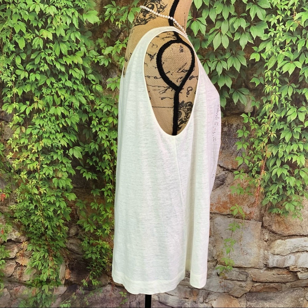 EILEEN FISHER Linen Sparkle Tank Top, XL - Picture 8 of 11